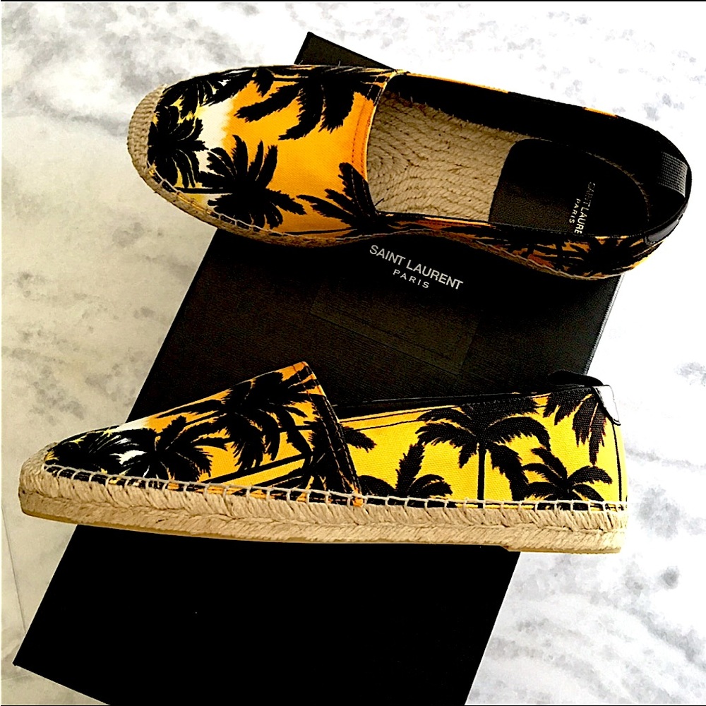 Saint Laurent Palm Tree Espadrilles Size EU 40